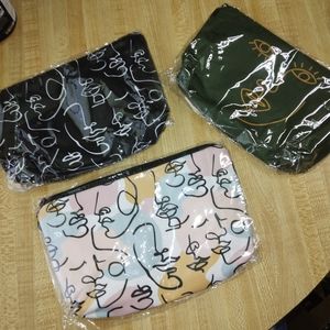 New set of 3 makeup bags